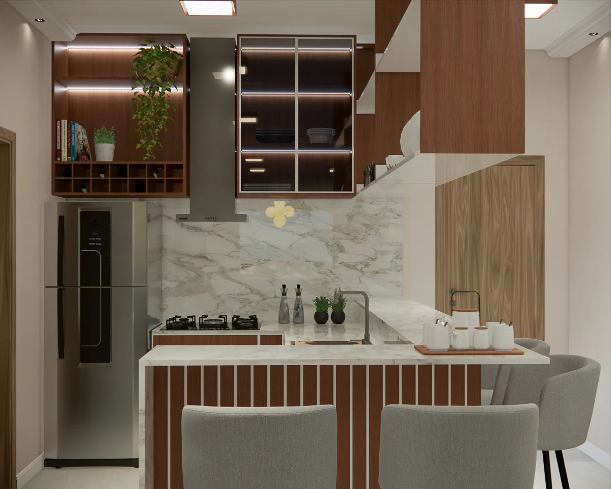 Cozinha Apartamento Lateral Safira